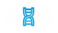 DNA, science genetic, molecule, biology realistic icon. 3d line vector illustration. Top view