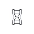 DNA, science genetic, molecule, biology thin line icon. Linear vector symbol