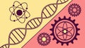DNA Science and Industry Concept Vector, vector design Generative AI Royalty Free Stock Photo