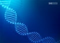 DNA science technology vector background for biomedical, health, chemistry design. Chromosome concept. 3D style pattern