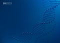 DNA science technology vector background for biomedical, health, chemistry design. Chromosome concept. 3D style pattern