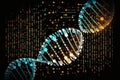 DNA sequencing background. Generative AI Royalty Free Stock Photo