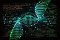 DNA sequencing background. Generative AI Royalty Free Stock Photo