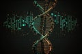 DNA sequencing background. Generative AI Royalty Free Stock Photo