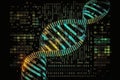 DNA sequencing background. Generative AI Royalty Free Stock Photo