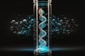 DNA sequencing background. Generative AI Royalty Free Stock Photo