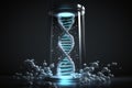 DNA sequencing background. Generative AI Royalty Free Stock Photo