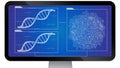 DNA sequencing blueprint RNA sequencing DNA computational models Royalty Free Stock Photo