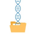 Dna sequencing genome information saving Royalty Free Stock Photo