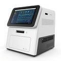 DNA sequencing machine displaying genetic data Royalty Free Stock Photo