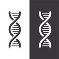 DNA simple icon isolated.