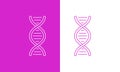 DNA spiral, DNA molecule, DNA strand vector, DNA helix illustration vector icon. Medical experiment pictogram Royalty Free Stock Photo