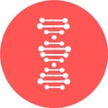 DNA spirals icon and logo. Deoxyribonucleic, nucleic acid helix. Spiraling strands. Chromosome. Molecular biology. Genetic code.