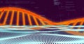 DNA strand and binary coding over abstract digital landscape