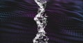 DNA strand and binary coding, scientific data processing image