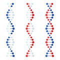 DNA Strand Flat Icon Isolated on White Royalty Free Stock Photo
