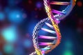 DNA strand. Helix molecular structure. Generative AI Royalty Free Stock Photo