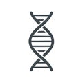 DNA Strand Helix Structure Isolated Vector Icon, Molecular Biology Illustration Royalty Free Stock Photo