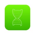 DNA strand icon green vector