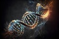 DNA strand image. Medicine and health concept. Genetic and hereditary value. Medical Investigation. Image generated by Ai. Royalty Free Stock Photo
