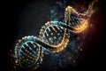 DNA strand image. Medicine and health concept. Genetic and hereditary value. Medical Investigation. Image generated by Ai.