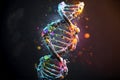 DNA strand image. Medicine and health concept. Genetic and hereditary value. Medical Investigation. Image generated by Ai. Royalty Free Stock Photo
