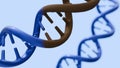 A DNA strand with rust, symbolizes mutation, decay, or damage within genetic material. Royalty Free Stock Photo