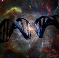 DNA strand in space