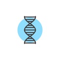 DNA strand structure filled outline icon Royalty Free Stock Photo