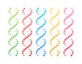 DNA strand symbol. DNA genetics. Vector illustration. Royalty Free Stock Photo