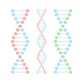 DNA strand symbol. DNA genetics. Vector stock illustration Royalty Free Stock Photo