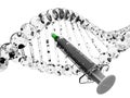 DNA strand - syringe Royalty Free Stock Photo