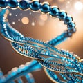 DNA in strands, AI-Images Royalty Free Stock Photo
