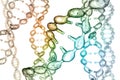 DNA Strands 3D Illustration Royalty Free Stock Photo