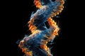 dna strands intertwined on a nanoscale