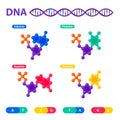 DNA structure, genome sequencing concept. Nanotechnology and biochemistry laboratory. Molecule helix of dna, genome or Royalty Free Stock Photo