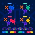 DNA structure, genome sequencing concept. Nanotechnology and biochemistry laboratory. Molecule helix of dna, genome or Royalty Free Stock Photo