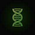 DNA structure green vector icon or logo