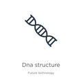 Dna structure icon vector. Trendy flat dna structure icon from future technology collection isolated on white background. Vector Royalty Free Stock Photo