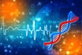 Dna Structure isolated in Medical technology and healthcare background Royalty Free Stock Photo