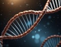 DNA Structure. Long structure of the DNA double helix in depth of view. Royalty Free Stock Photo