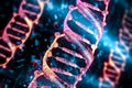 DNA. Study of gene structure of cell. DNA molecule structure. Genetic engineering of the future Royalty Free Stock Photo