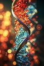 DNA. Study of gene structure of cell. DNA molecule structure. Genetic engineering of the future Royalty Free Stock Photo