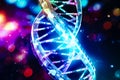 DNA. Study of gene structure of cell. DNA molecule structure. Genetic engineering of the future Royalty Free Stock Photo