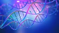 DNA. Study of gene structure of cell. DNA molecule structure