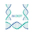 DNA symbol, sign. Deoxyribonucleic acid concept. Vector illustration Royalty Free Stock Photo