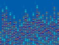 Dna test infographic. Dna test, barcoding, genome map