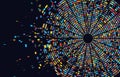 Dna test infographic. Genome sequence map. Chromosome architecture, molecule sequencing chart. Genetic concept