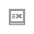 DNA test outline icon
