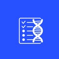 dna test results, gene research icon